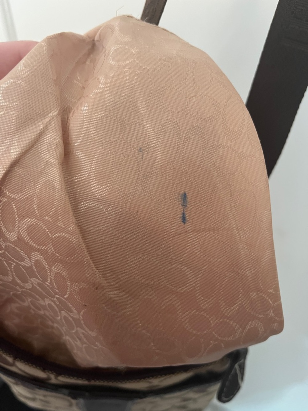 Coach Small Signature Crossbody in Tan and Black - Picture 7 of 11